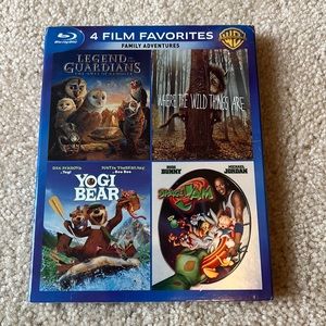 4 movies in 1, Blue Ray-legends of guardians,spacejam,yogi bear,where the wild
